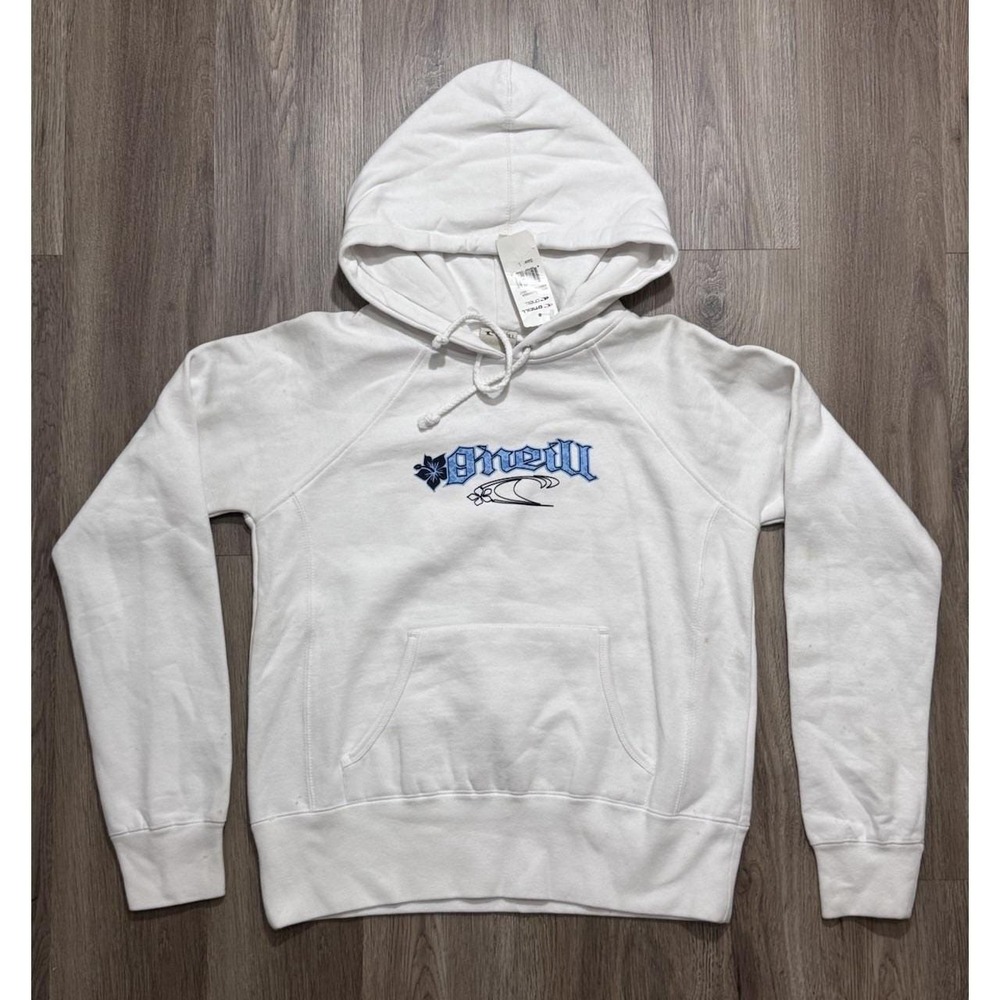 Y2K O'Neill Logo White Women Hoodie Size L